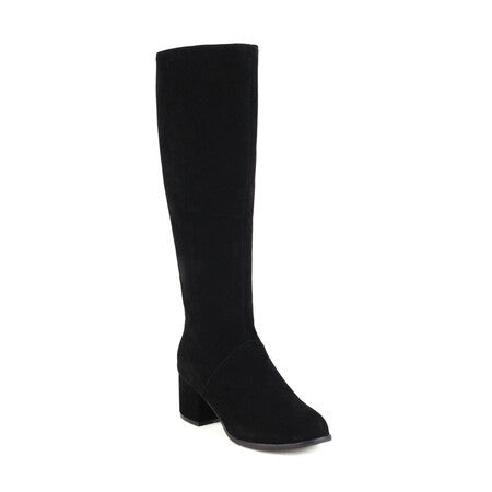 Autumn  Winter Matte All-Match Retro Chunky Mid-Heel Womens Boots